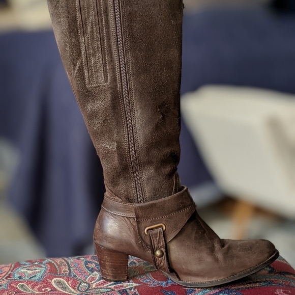 Leather Knee High Boots - Picture 2 of 10